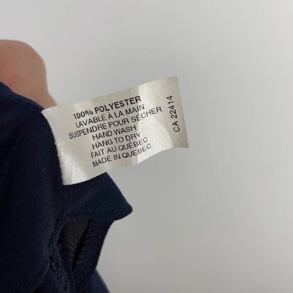 OU EMPEREUR OU RIEN Flowy Designer Curvy Hips Navy Blue Flared Trouser 11 / L‎ - Picture 6 of 8